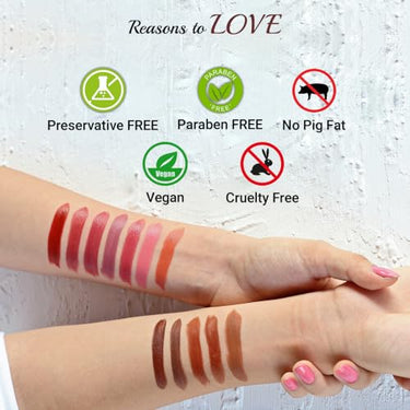 Iba Long Stay Matte Lipstick for Women- M06 Bold Red, 4g | Creamy Matte Finish & Smooth Texture| Long-Lasting | Hydrated Lips | Enriched with Vitamin E| Intense Colour & Highly Pigmented | Lip Makeup